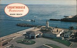 The Lighthouse Restaurant on the Ocean "From the Dory to the Pan" Featuring World Famous Stone Crabs, A Savarin Restaurant Postcard