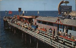 Action at Monstad Pier, Fisherman's Village Redondo Beach, CA Postcard Postcard Postcard