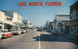 Main Street Lake Worth Postcard