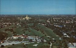 Air View Biltmore Golf Course and Veterans Hospital Postcard