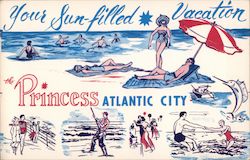 The Princess, Your Sun-filled Vacation, People Doing Various Recreational Activities Postcard