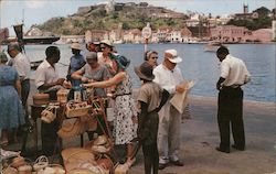 Sale of Local Handicrafts in the British West Indies St. George's, Grenada Caribbean Islands Postcard Postcard Postcard