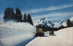 Teton Peaks in Winter Postcard