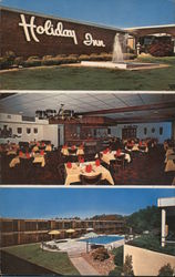 Holiday Inn, Fountain, Dining Room, Pool Postcard