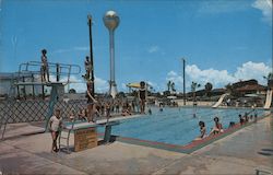 Long Beach Resort Olympic Size Swimming Pool Postcard