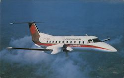 Continental Express Embraer 120 Brasilia 30 Passenger Airliner Postcard