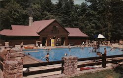 Swimming Pool Watoga State Park Postcard