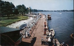 Boardwalk and Dock Chincoteague Yacht and Sportsman's Club Virginia Postcard Postcard Postcard