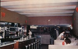 Interior of Ebertz Cafe Postcard