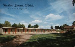 Harbor Sunset Motel, U.S. 7 So. Burlington, VT Postcard Postcard Postcard
