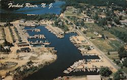 Aerial View of State Yacht Basin, Two of the Lakes at Barnegat Pines Forked River, NJ Postcard Postcard Postcard