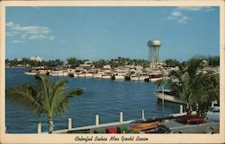 Colorful Bahia Mar Yacht Basin Postcard