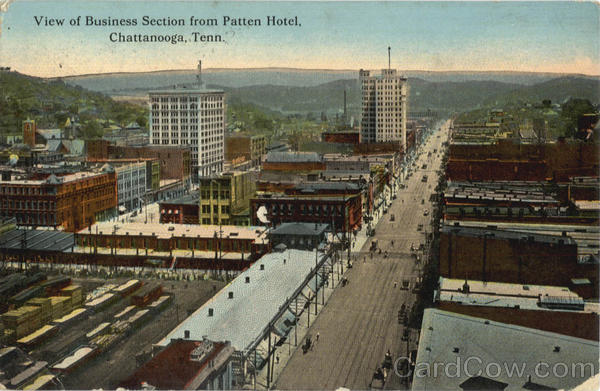 View of Business Section from Patten Hotel Chattanooga Tennessee