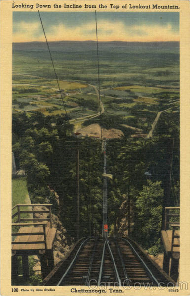 Looking Down the Incline from the Top of Lookout Mountain Chattanooga Tennessee