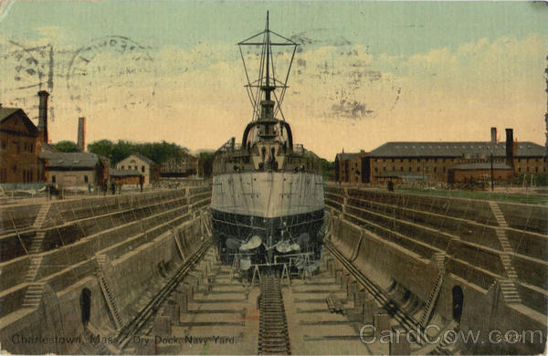 Dry Dock Navy Yard Charlestown Massachusetts