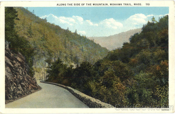 Along the side of the Mountain Mohawk Trail Massachusetts