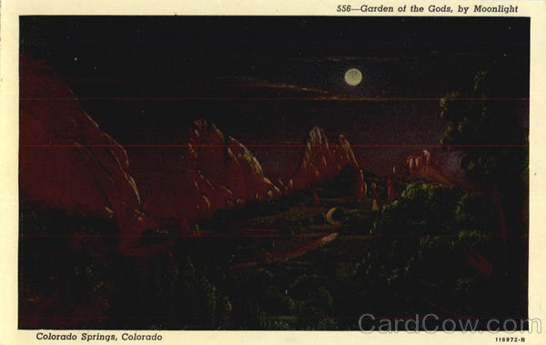 Garden of the Gods, by Moonlight Colorado Springs