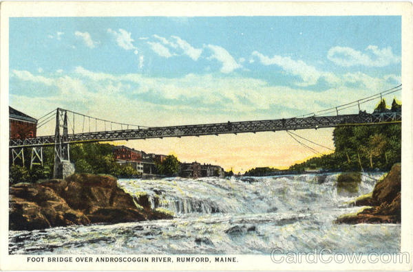 Foot Bridge Over Androscoggin River Rumford Maine