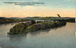 Chattanooga Island, County Bridge Tennessee Postcard Postcard