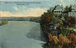 Bluff View Looking East from Tennessee River Bridge Postcard