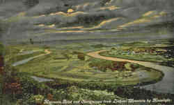 Moccasin Bend and Chattanooga from Lookout Mountain by Moonlight Postcard
