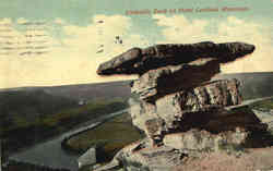 Umbrella Rock on Point Lookout Mountain Tennessee Postcard Postcard