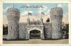 Entrance Gate into Point Park, Lookout Mountain Postcard