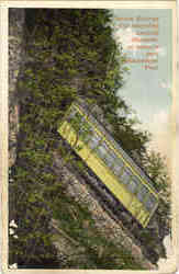 Incline Railway Car Ascending Lookout Mountain, Steepest Part Postcard