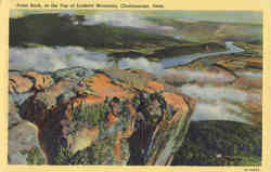 Point Rock at the Top of Lookout Mountain Postcard