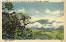 Sunset Rock, above the Clouds, Lookout Mountain Postcard