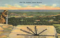 See Seven States, Lookout Mountain Rock City Gardens, TN Postcard Postcard