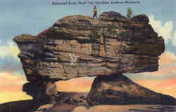 Balanced Rock, Lookout Mountain Postcard