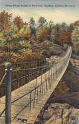 Swing-Along Bridge, Lookout Mountain Postcard