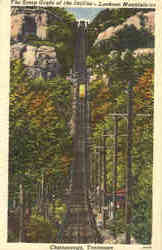 The Steep Grade of the Incline, Lookout Mountain Chattanooga, TN Postcard 