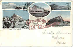 Greetings from Mt. Washington White Mountains, NH Postcard Postcard