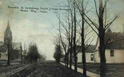 South a looking east from second Gas City, IN Postcard Postcard