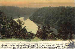 Genesee River looking South from Seneca Park Rochester, NY Postcard Postcard