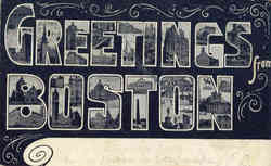 Greetings from Boston Massachusetts Postcard Postcard