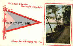 Banner Card Rumford Maine Postcard Postcard