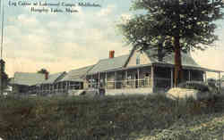 Log Cabins at Lakewood Camps, Middledam Rangeley Lakes, ME Postcard Postcard