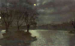 The Lake by Moonlight, Wade Park Cleveland, OH Postcard Postcard
