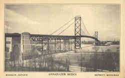 Ambassador Bridge Windsor, ON Ontario Postcard Postcard
