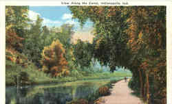 View Along the Canal Indianapolis, IN Postcard Postcard