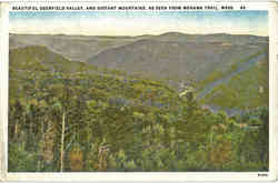 Beautiful Deerfield Valley, and Distant Mountains Mohawk Trail, MA Postcard Postcard