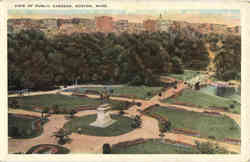 View of Public Gardens Postcard