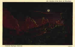 Garden of the Gods, by Moonlight Colorado Springs, CO Postcard Postcard