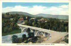 Memorial Bridge Over Androscoggin River Rumford Falls, ME Postcard Postcard