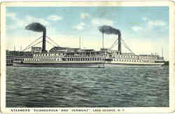 Steamers "Ticonderoga" and "Vermont Postcard