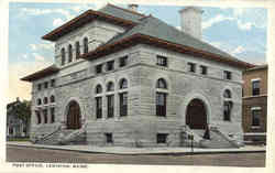 Post Office Lewiston, ME Postcard Postcard