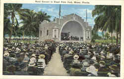 Band Concert in Royal Palm Park Miami, FL Postcard Postcard